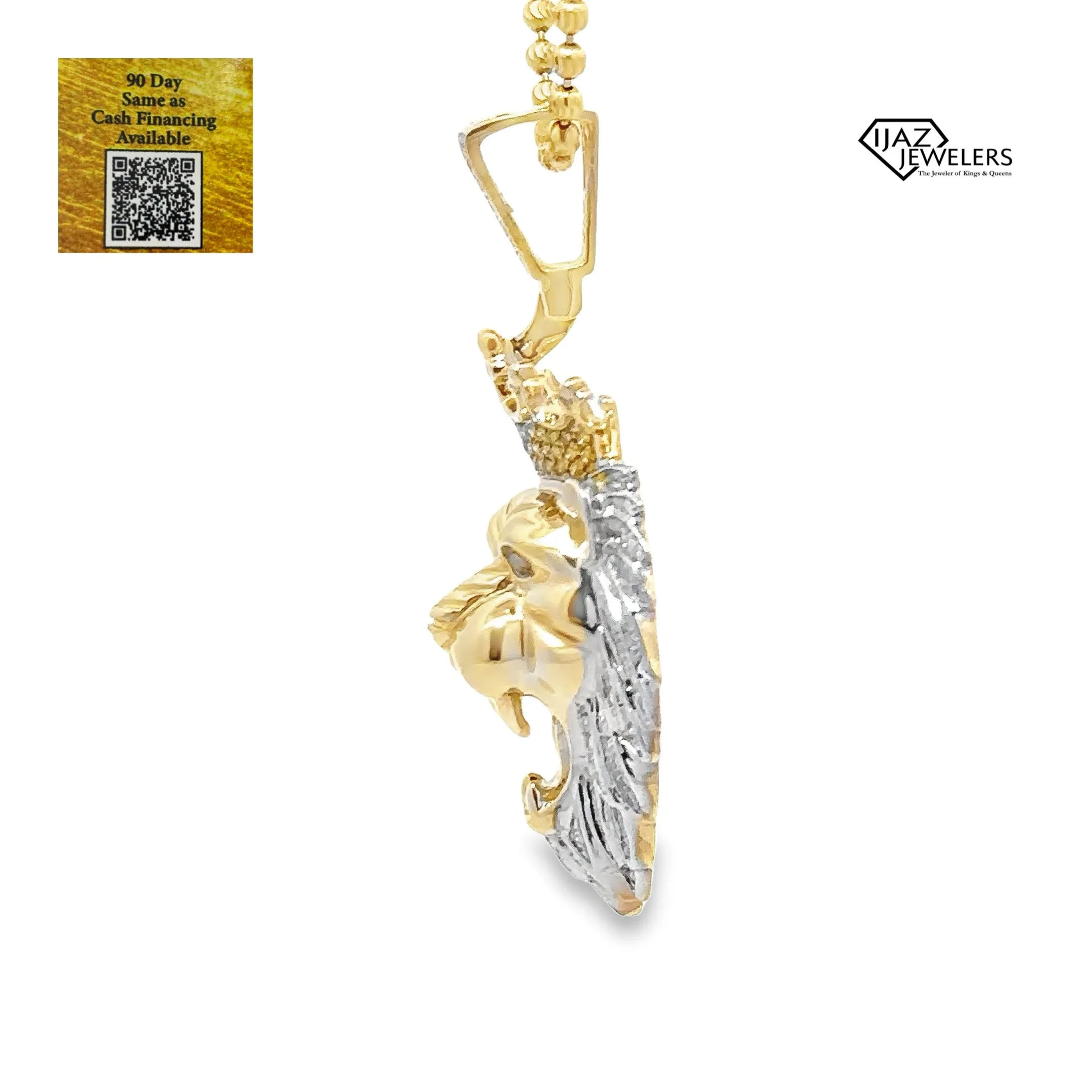 10K Gold 0.56 CTW Diamond Lion Charm