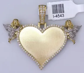 10k Yellow Heart Memory Pendant 1.15Ctw