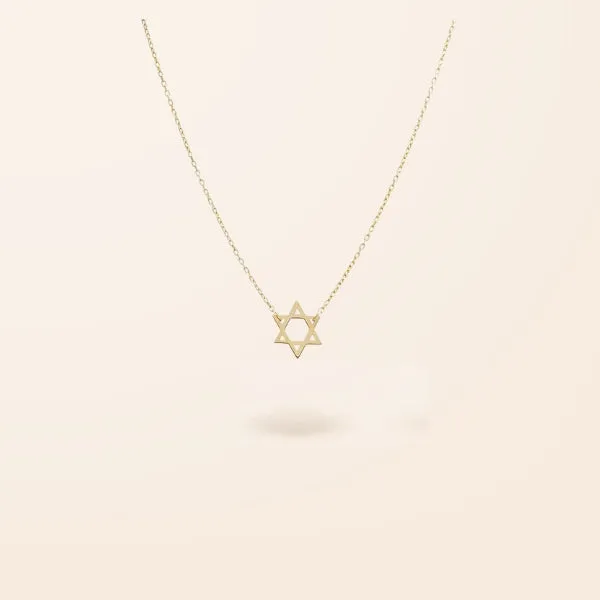 14K Gold Mini Star Of David Necklace