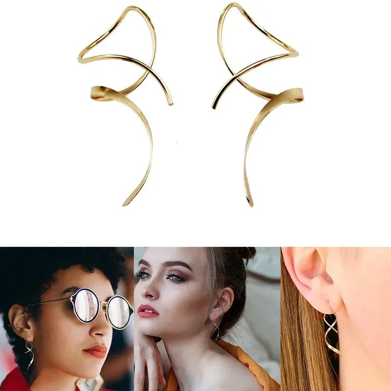 14K Gold Spiral Threader Earrings