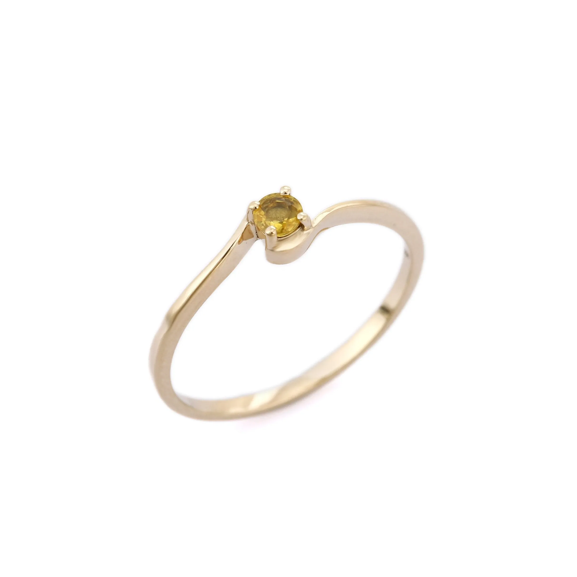 14K Natural Sapphire Dainty Ring