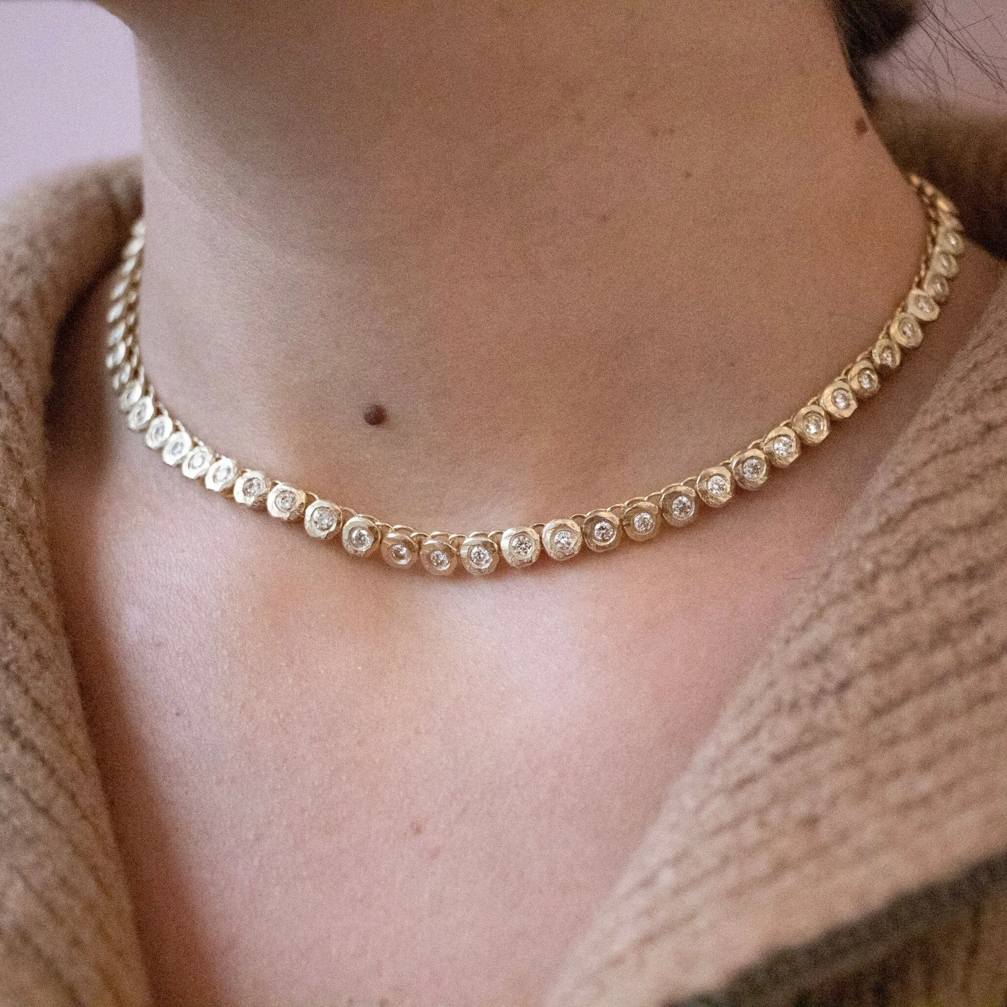 18K Diamond Tennis Necklace