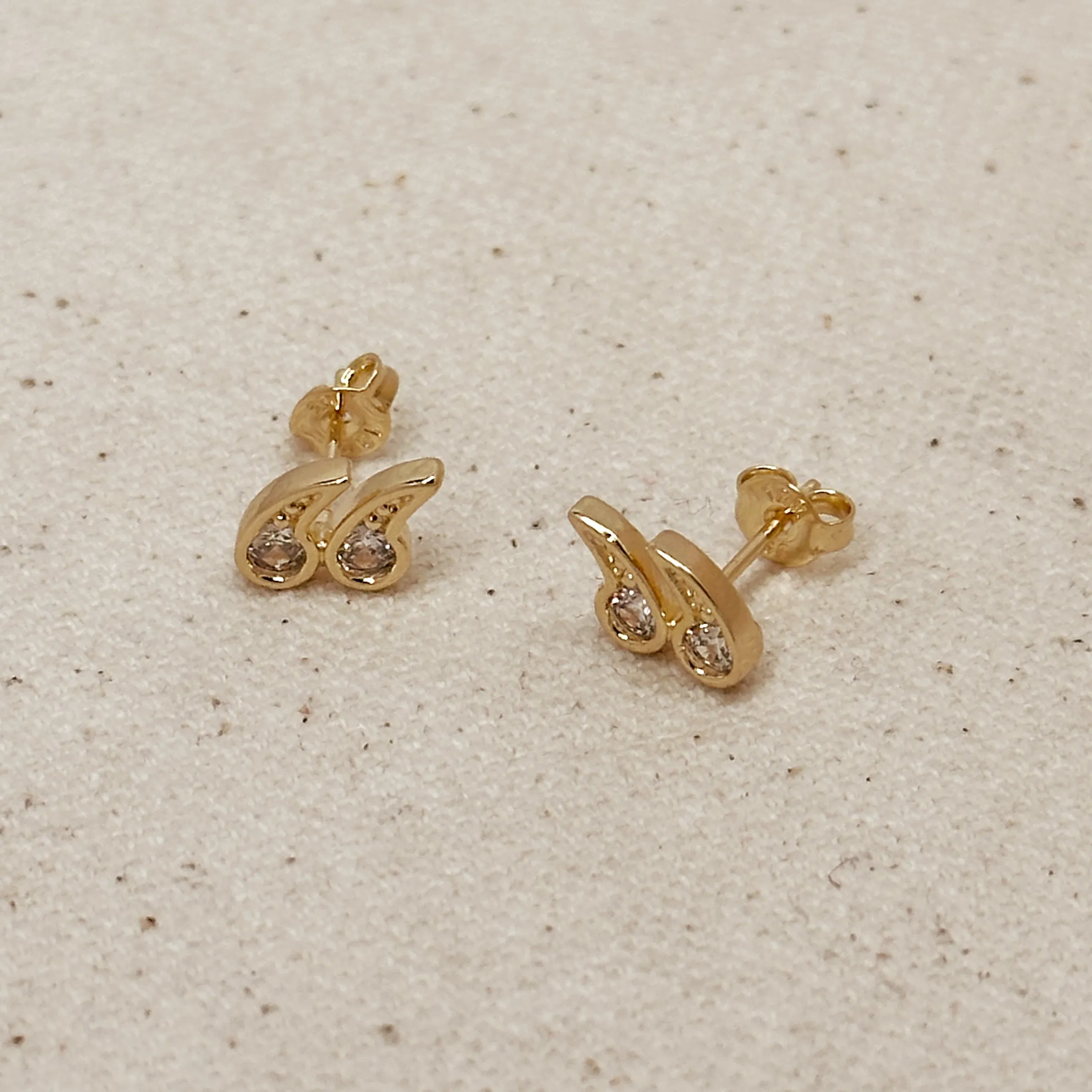 18k Gold Filled Mini CZ Stud Earrings