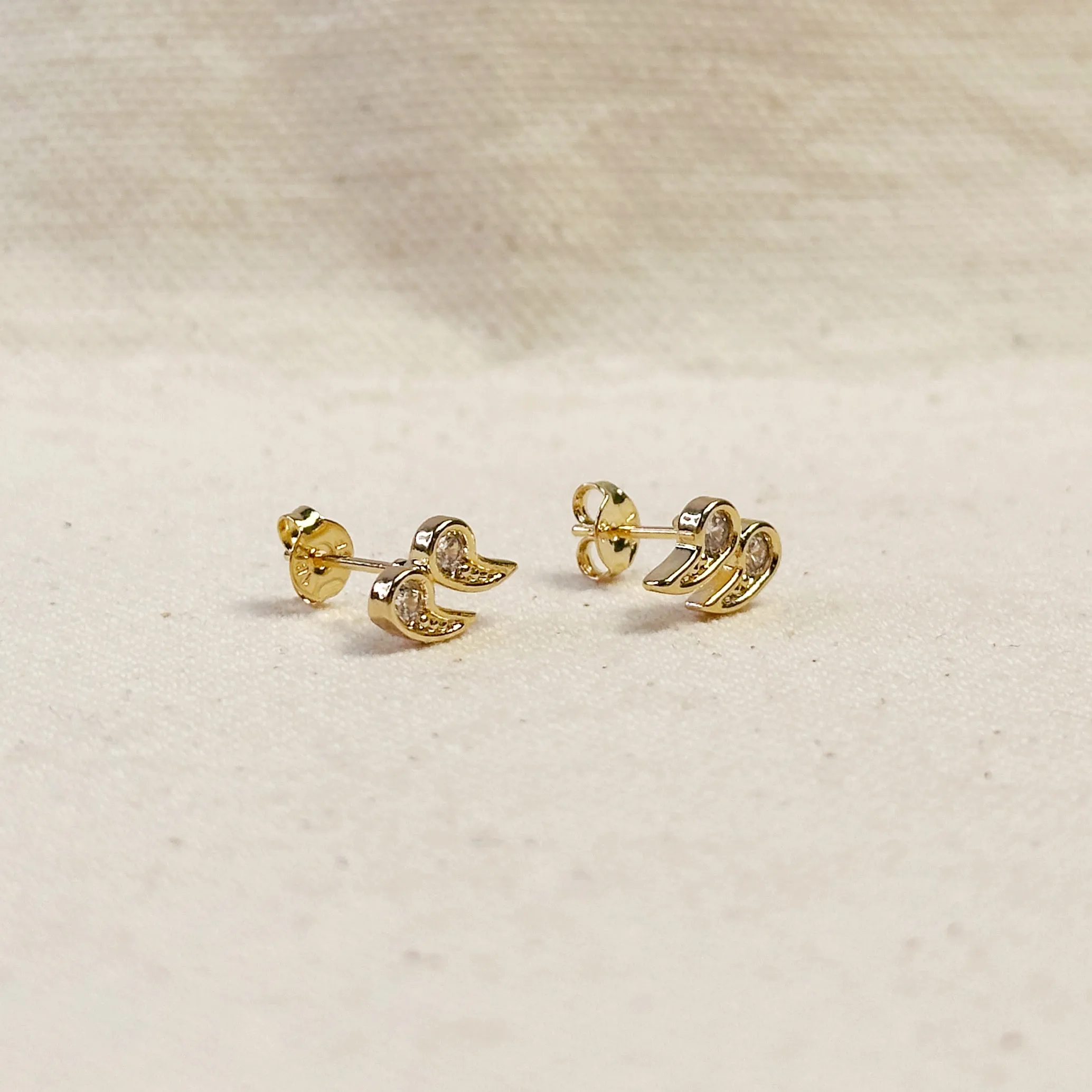 18k Gold Filled Mini CZ Stud Earrings