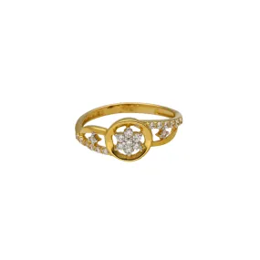 22K Yellow Gold & CZ Ring (2.4gm)