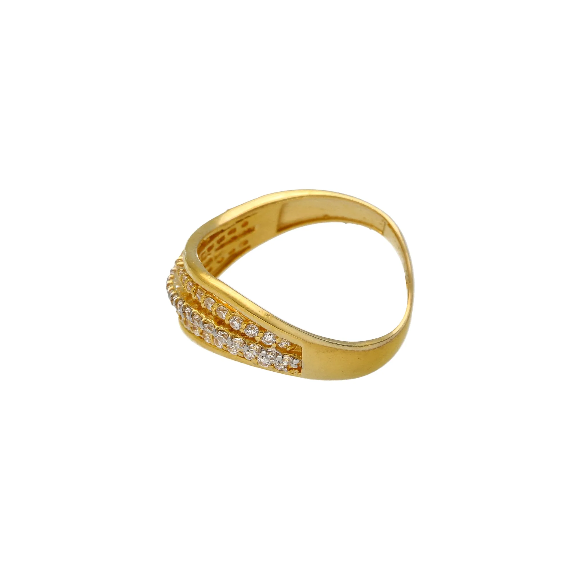 22K Yellow Gold & CZ Ring (4gm)