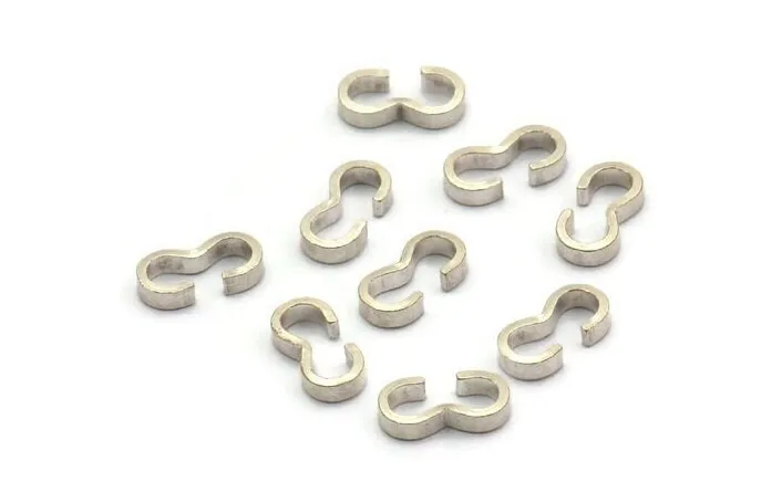 3 Shaped Connector, 24 Antique Silver Plated Brass Connectors, Findings (10x5x2mm) D0237--l016 F002