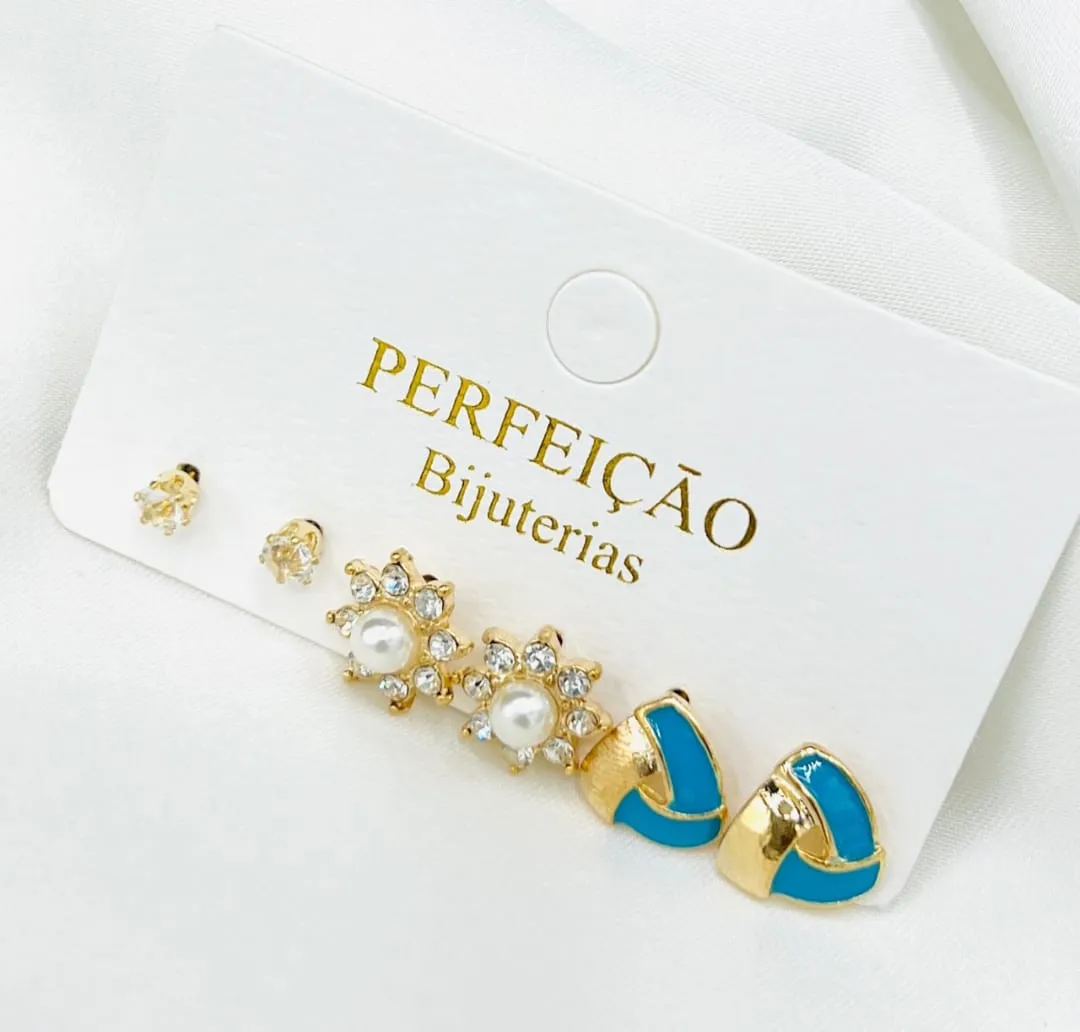 3Pcs Earrings Jewelry For Girls