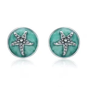 925 Sterling Silver Starfish Stud Earrings