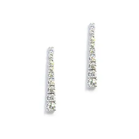 AFJ Diamond Collection - Diamond Drop Earrings, 18k White Gold