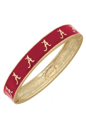 AL Crimson Tide Hinge Bangle - Crimson