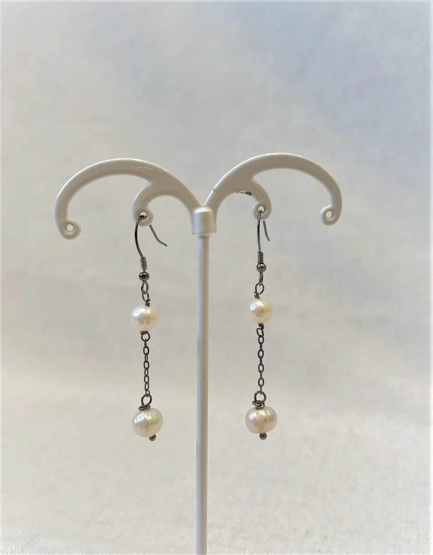 Alice Rose Jewellery - Drop 2 Pearl Earrings