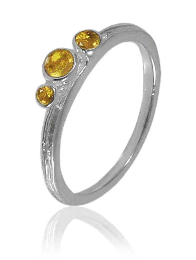 Amazon Three Stone Stacking Ring Citrine