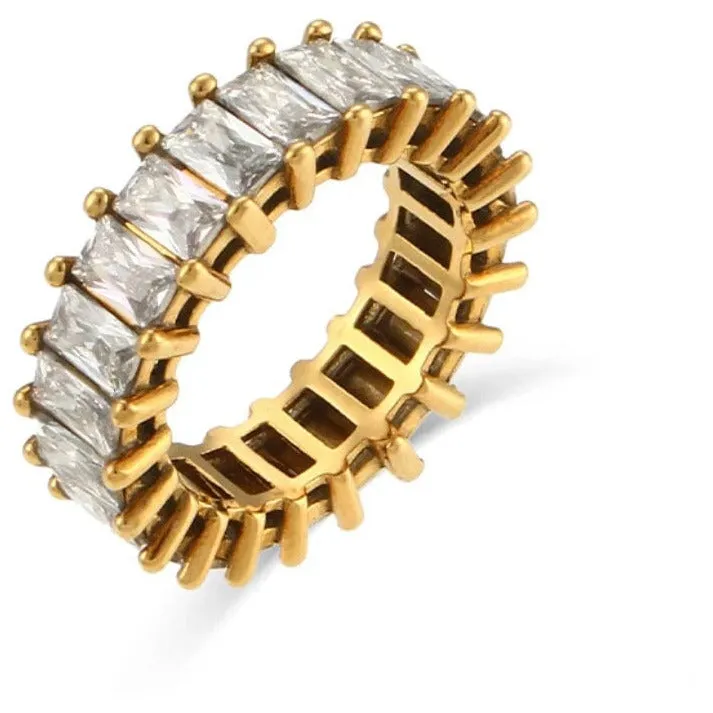 Analu Gold CZ Eternity Ring