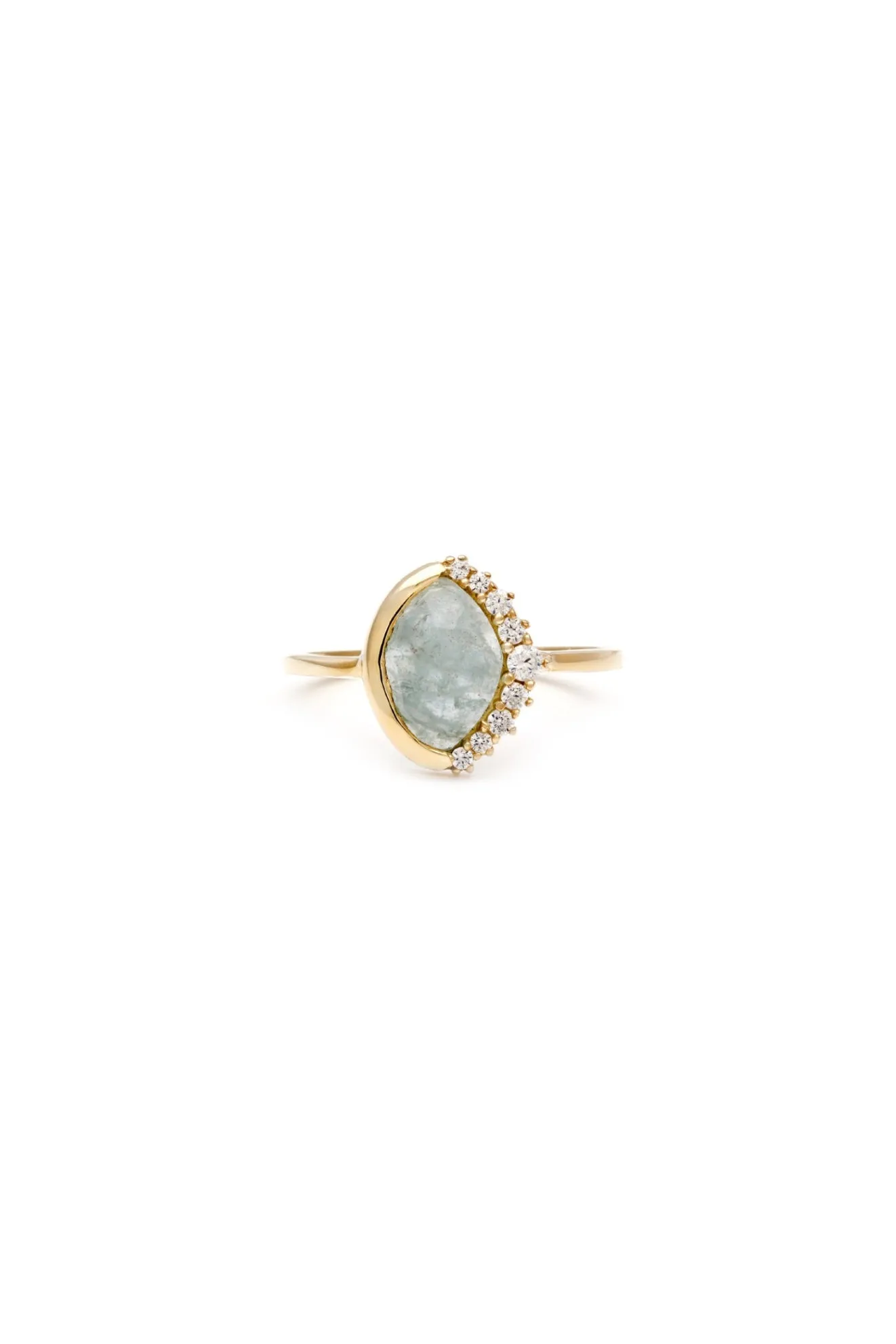 Anni Pave Crescent Ring