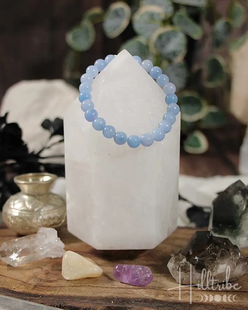 Aquamarine Gemstone Power Bracelet 5-7mm