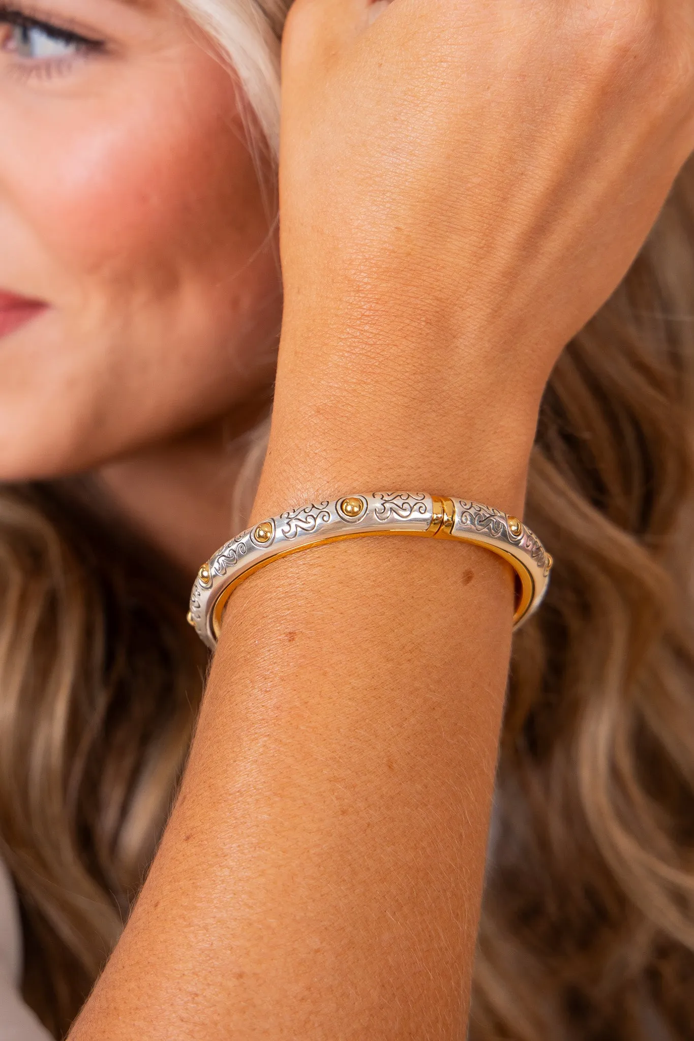 Aries Hinged Bangle Bracelet | Brighton