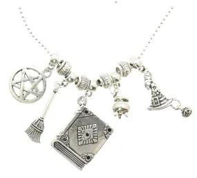 AVBeads Jewelry Wicca Beads and Charms on 20 Silver Plated Chain Necklace Spell Casting