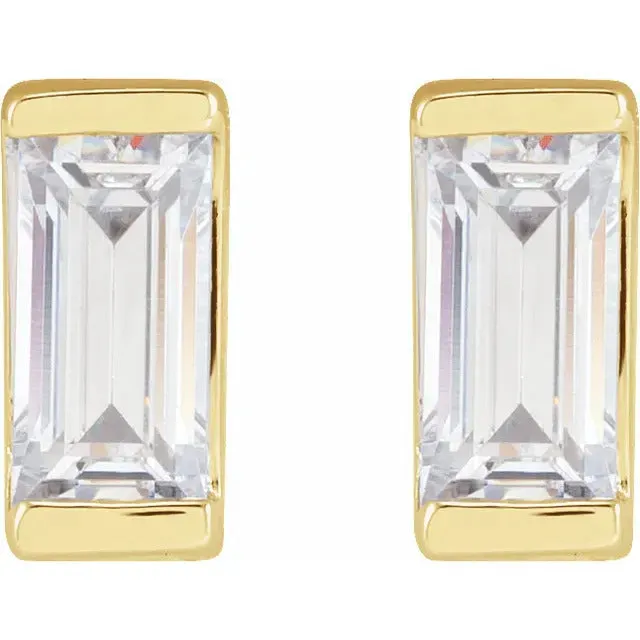 Baguette Diamond Studs