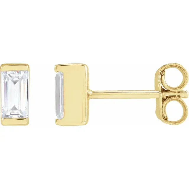 Baguette Diamond Studs