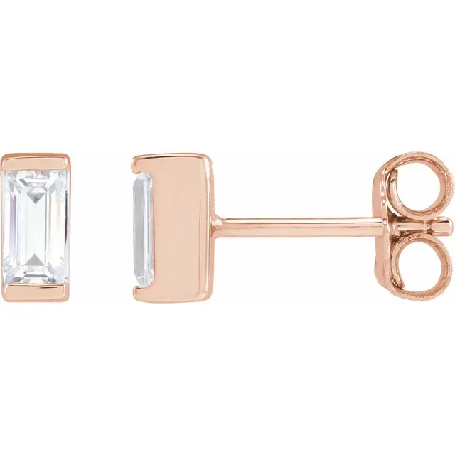 Baguette Diamond Studs