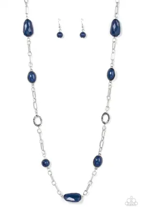 Barcelona Bash Blue Necklace - Paparazzi Accessories