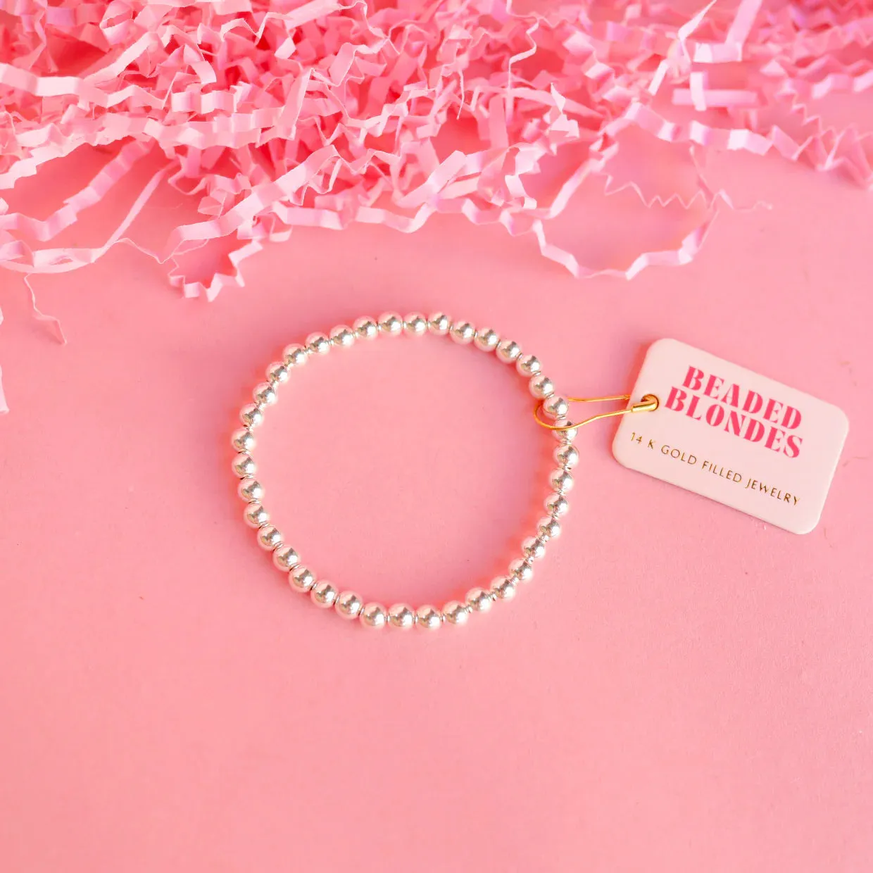 Beaded Blondes | 5MM Silver Beaded Bracelet