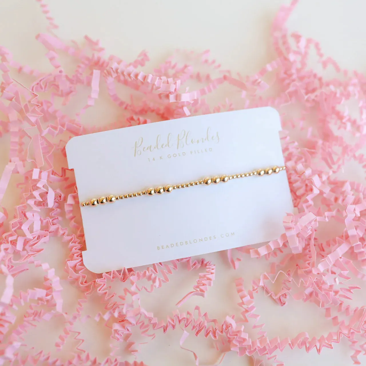 Beaded Blondes | ILY Gold Bracelet