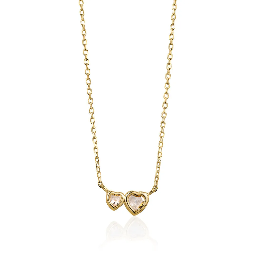 BEZEL HEART NECKLACE