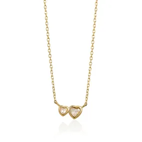 BEZEL HEART NECKLACE