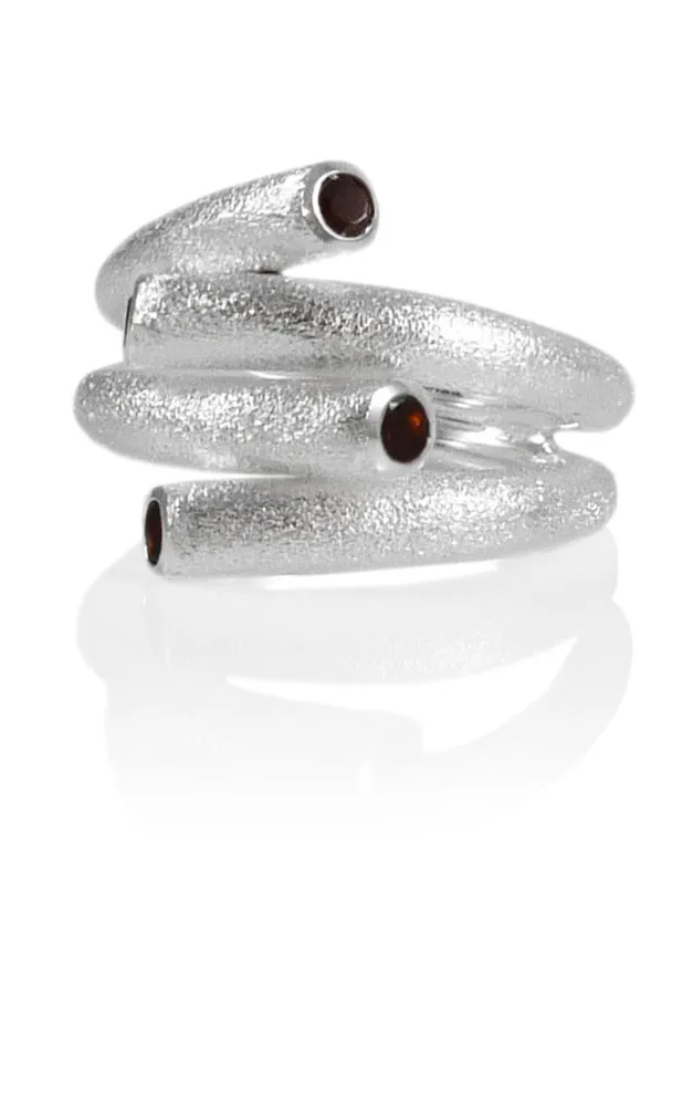 Bilbao Four Stone Wrap Ring Garnet