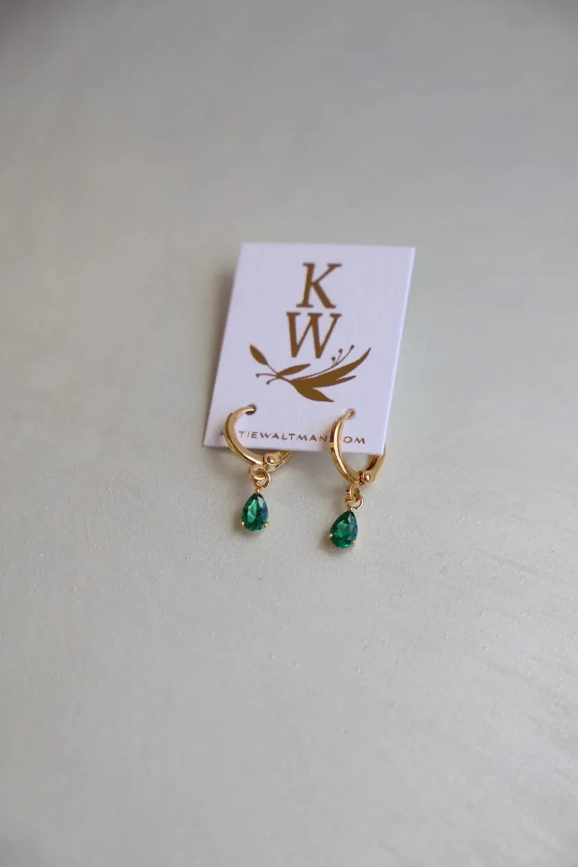 *Birthstone Teardrop Earrings