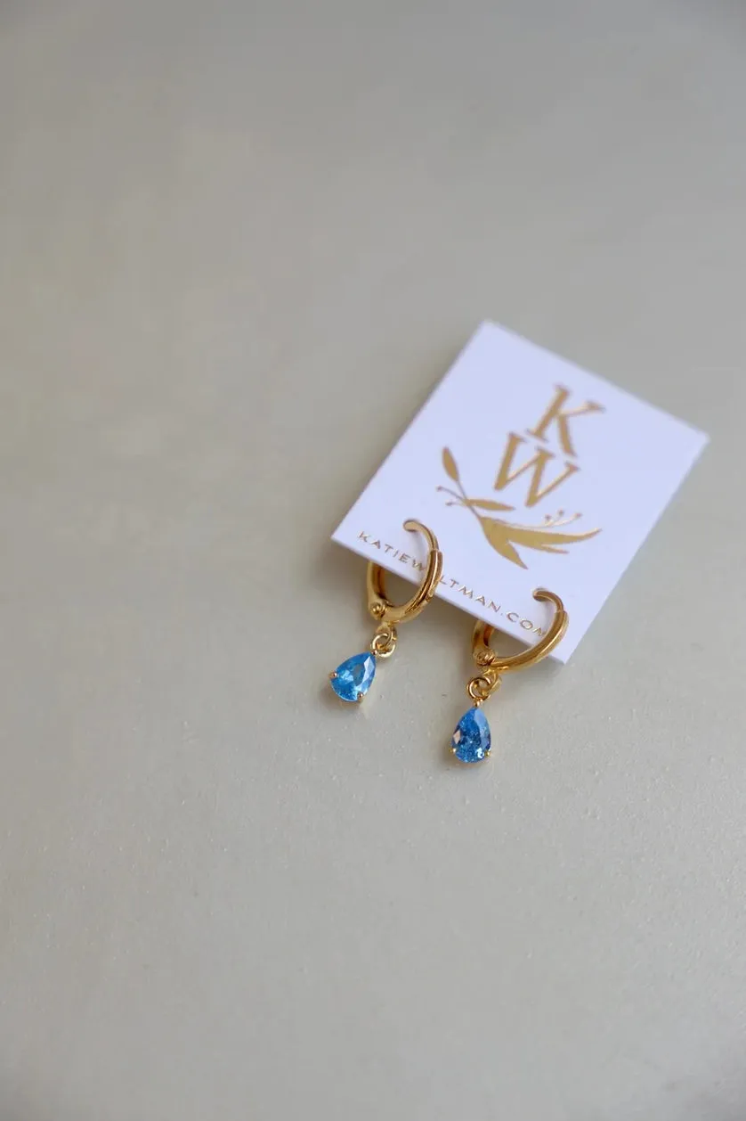 *Birthstone Teardrop Earrings