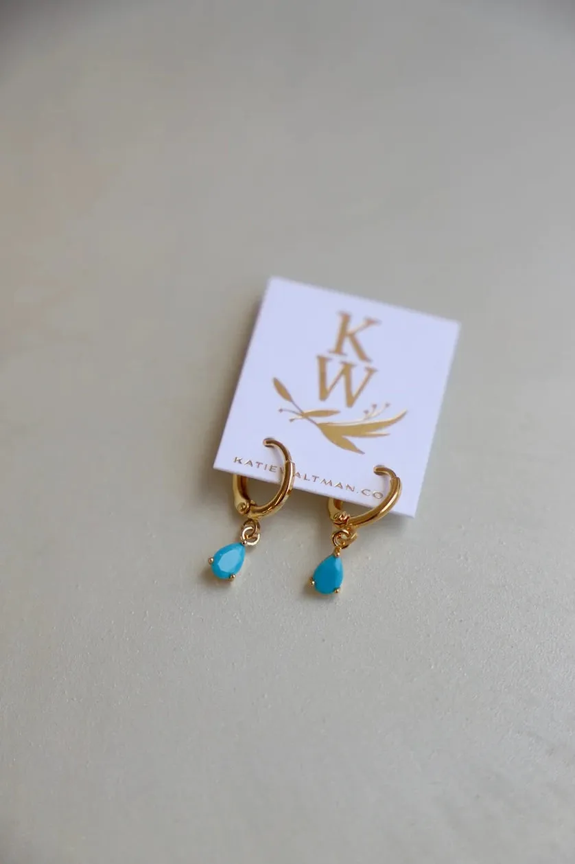 *Birthstone Teardrop Earrings