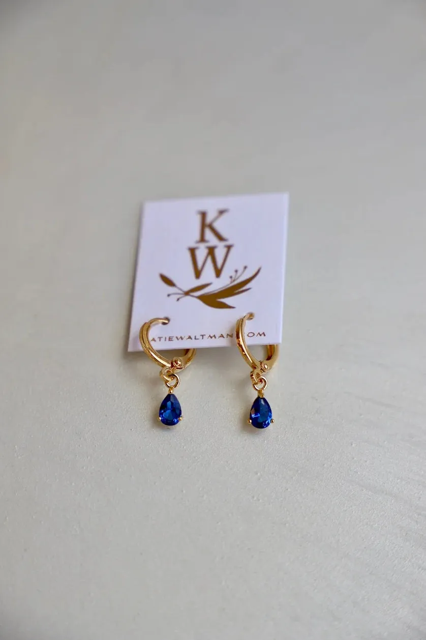 *Birthstone Teardrop Earrings