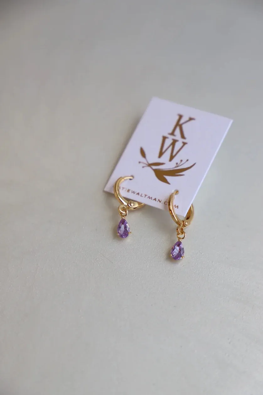 *Birthstone Teardrop Earrings