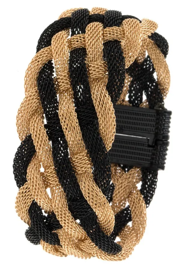 Braided mesh bracelet