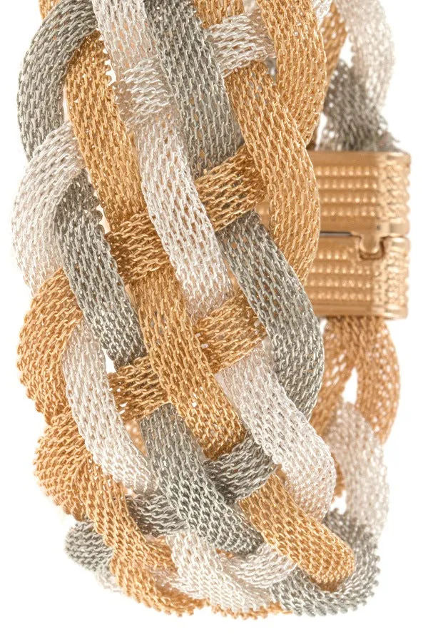 Braided mesh bracelet