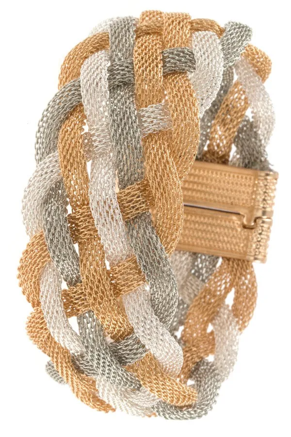 Braided mesh bracelet