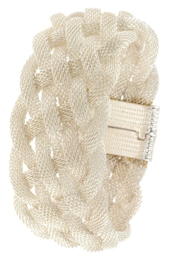 Braided mesh bracelet