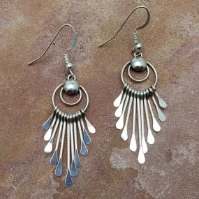 Bright & Shiny Silver Rainfall Dangle Earrings