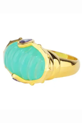 Budha Dome Ring - Aqua - FINAL SALE