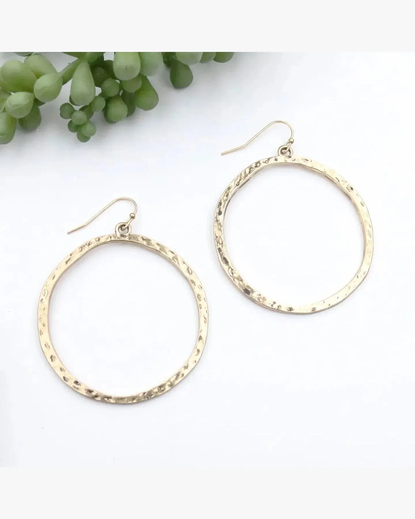 Burnished Open Circle  Earring