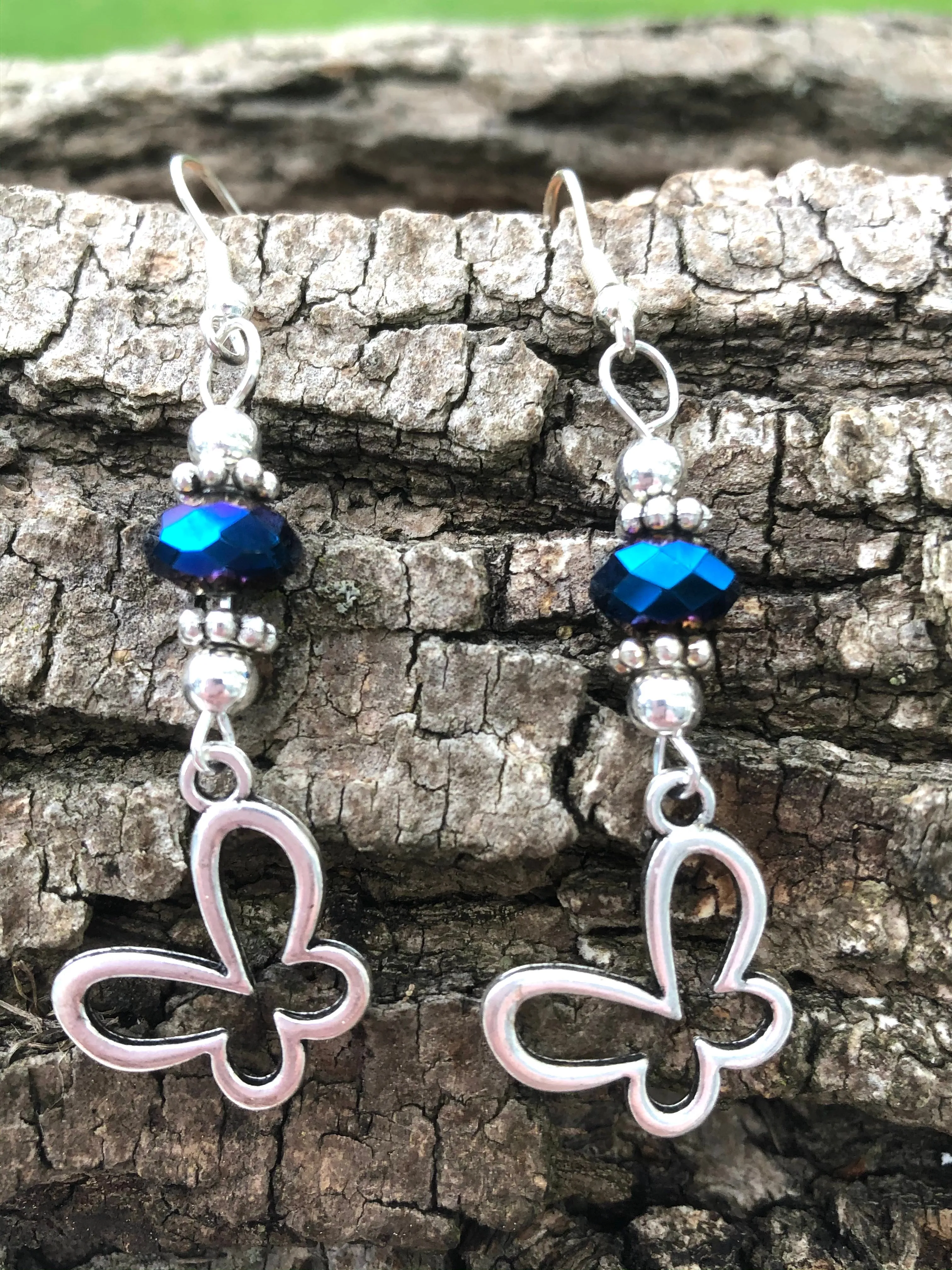 Butterfly Earrings blue