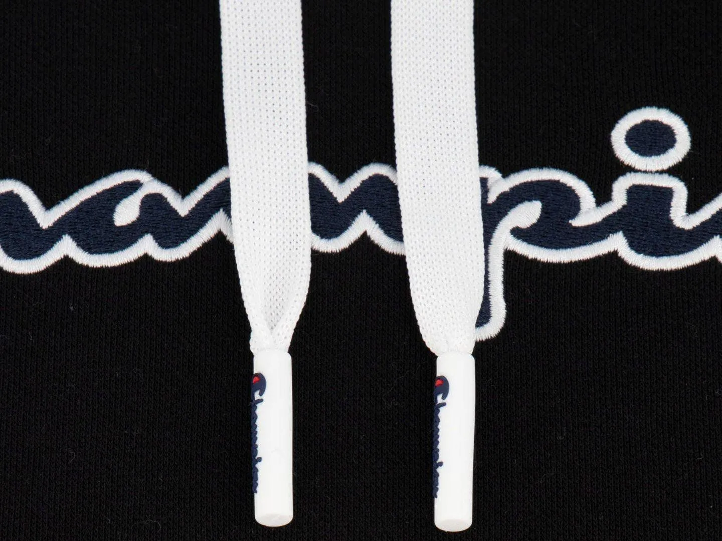 CHAMPION Felpa Cappuccio Logo Nero 114461