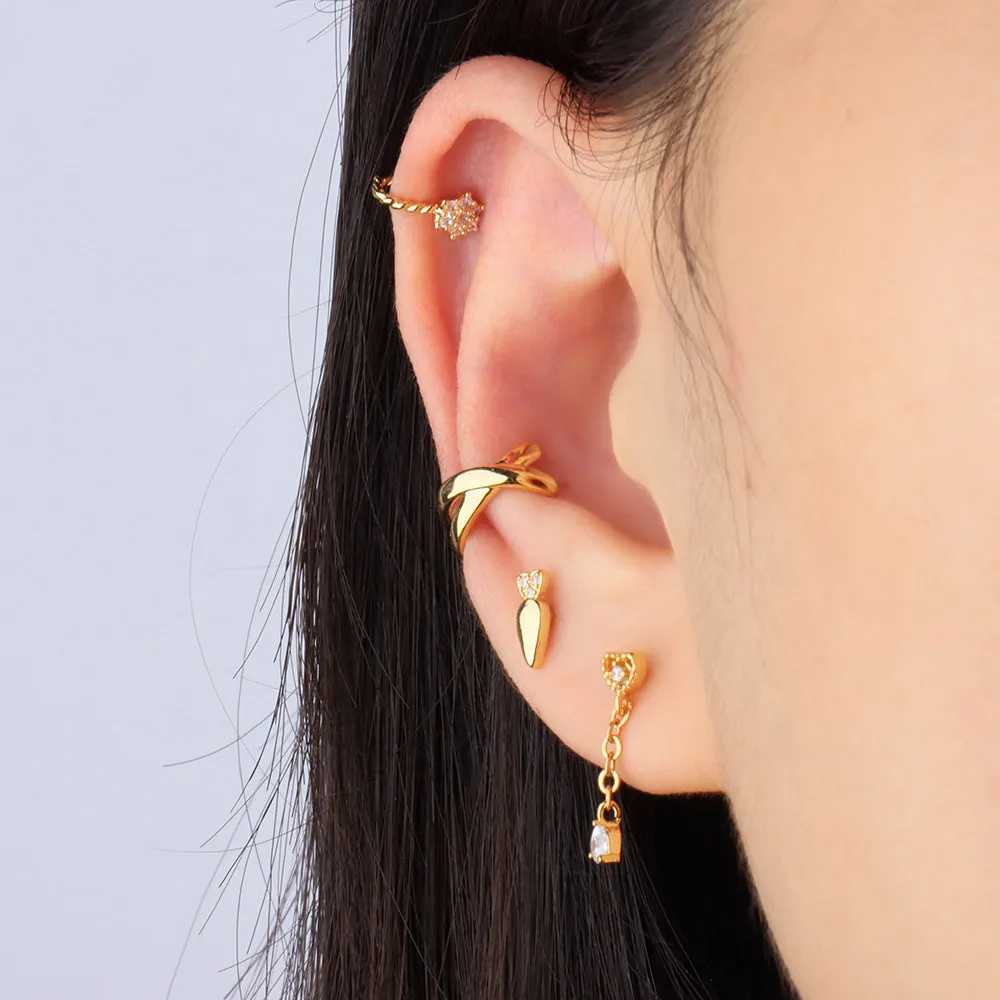 Charming Flower Ear Cuff