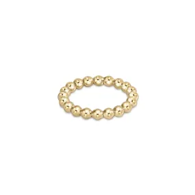 Classic Gold 3mm Bead Ring - Size 6