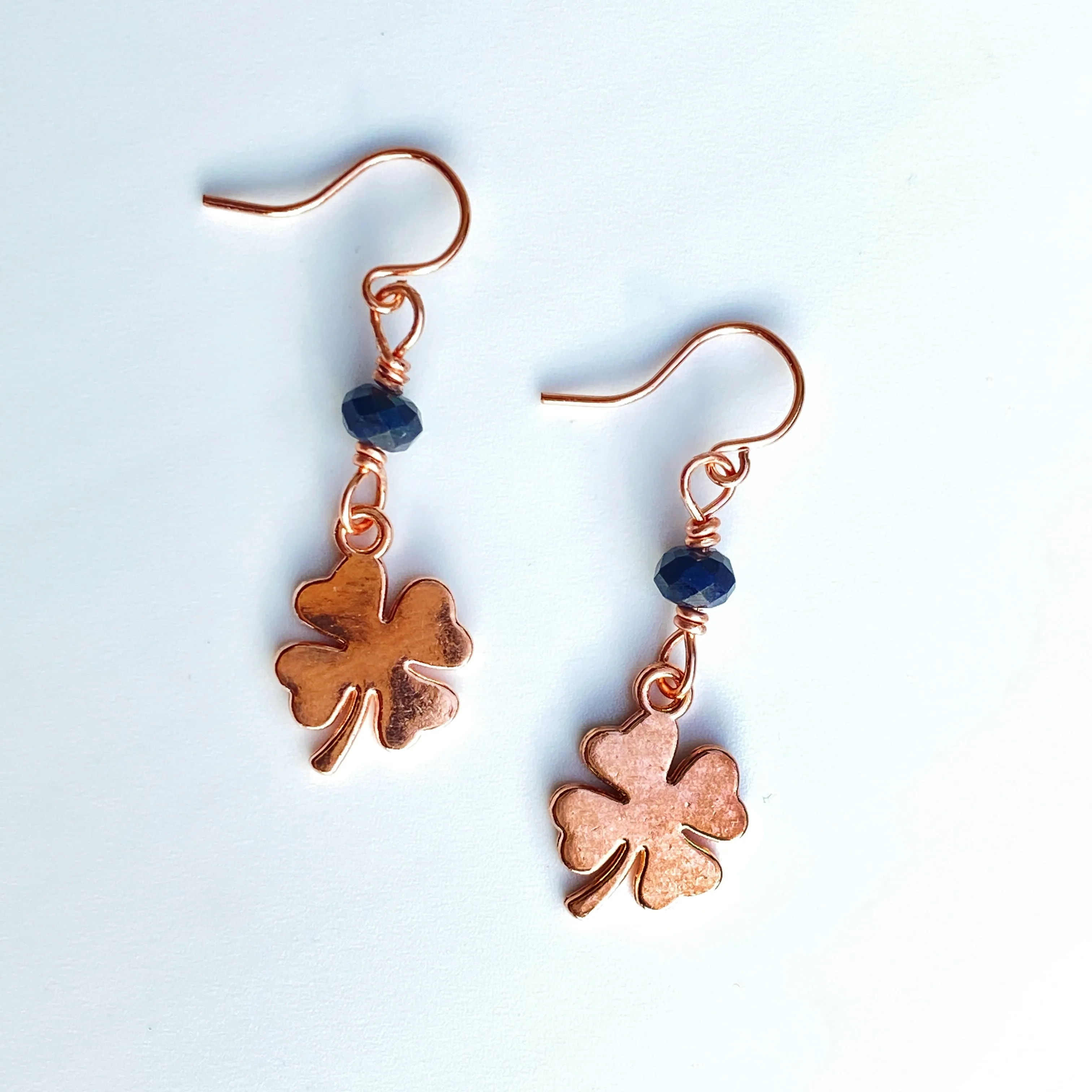 Clovers and Gemstone Earrings