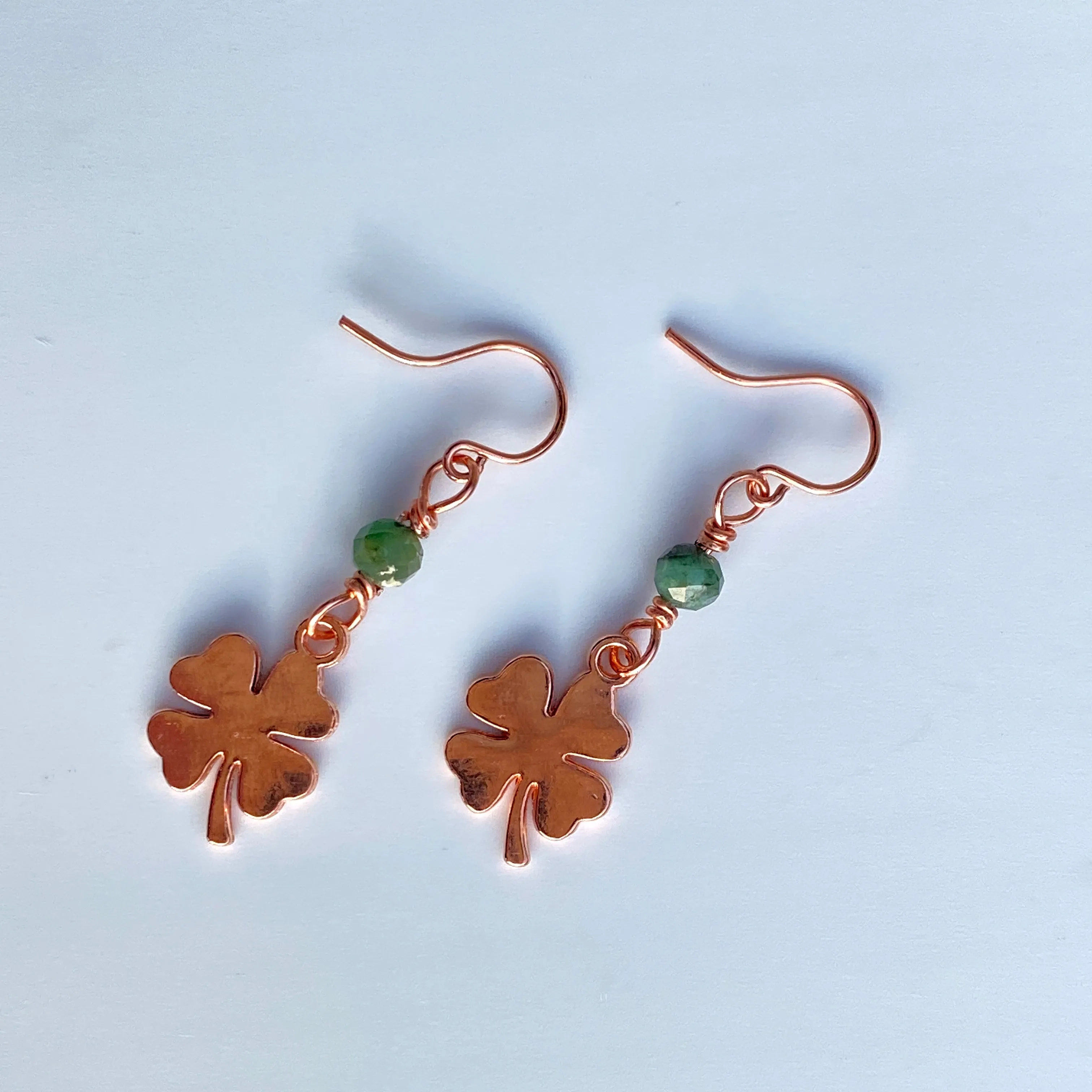 Clovers and Gemstone Earrings