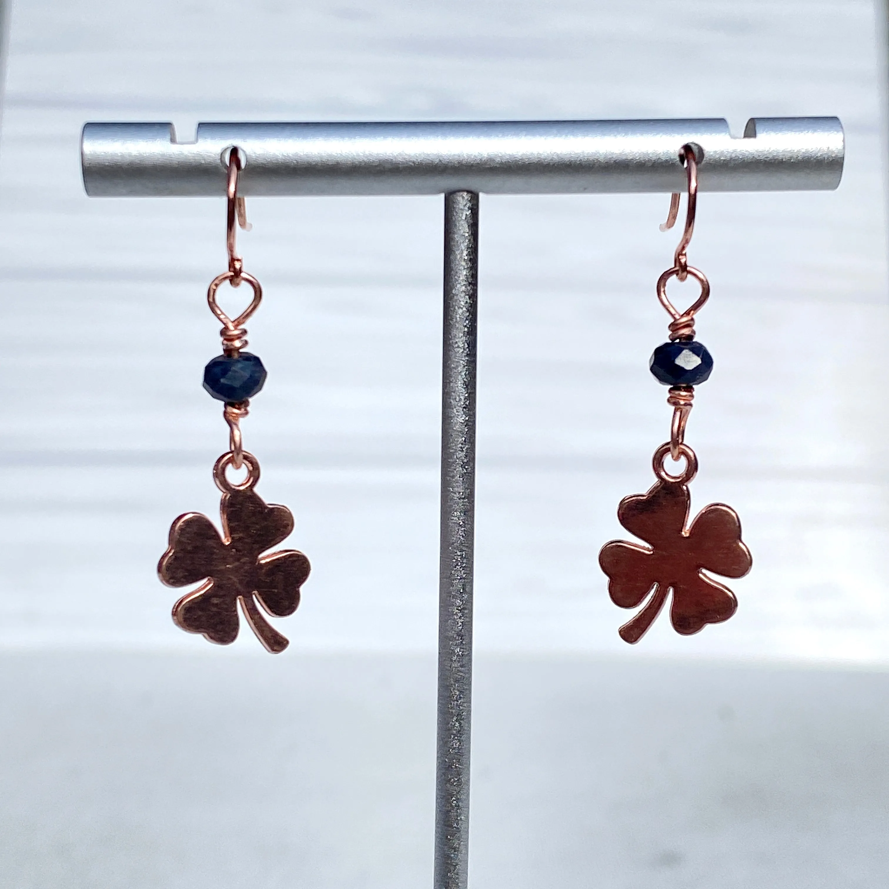 Clovers and Gemstone Earrings